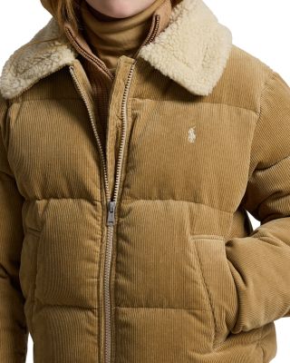 Girls' Cotton Corduroy Down Jacket - Little Kid