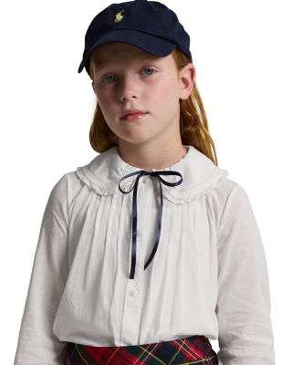 Girls' Ruffled Cotton Voile Top - Big Kid