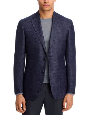 Loro Piana Wool, Silk & Cashmere Fabric Plaid Unstructured Regular Fit Sport Coat - Exclusive