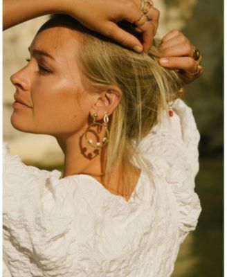 Aristea Bead Hoop Earrings
