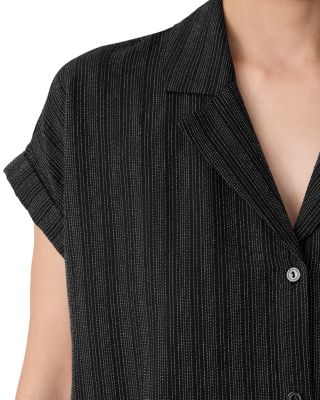 Notch Collar Shirt Dress