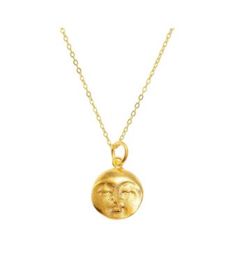 Moon Face Pendant Necklace