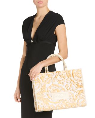 Barocco Athena Raffia Medium Tote Bag