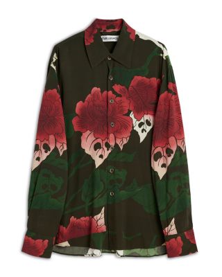Above Printed Button Front Shirt