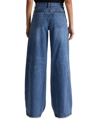 Amazing Low Rise Embellished Baggy Jeans in Brooklyn Blue