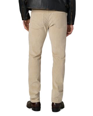 The Brixton Slim Straight Fit Corduroy Pants in Winter Sand Gray