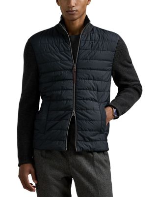 Washable Wool Hybrid Full Zip Sweater