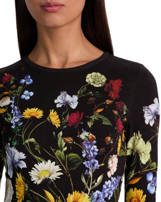 Olea Long Sleeve Crewneck Floral Bodysuit