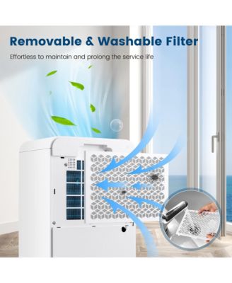  Portable 32 Pints/Day Dehumidifier for Home Basement with 3 Modes