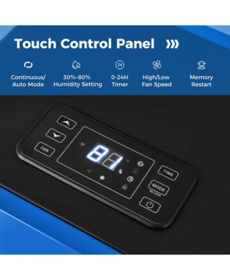  215 Pints Commercial Dehumidifier with Drain Hose 24H Timer Portable Handle