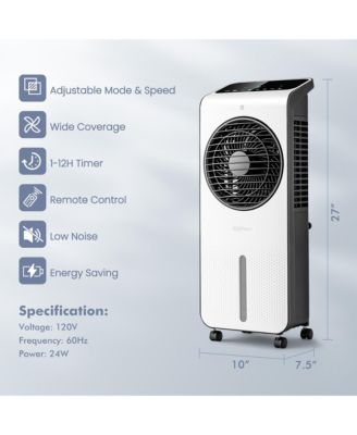  Evaporative Air Cooler 3-in-1 Portable Swamp Cooling Fan with 12H Timer Remote