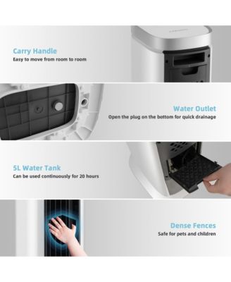 3-In-1 Portable Evaporative Air Cooler 40'' Bladeless Cooling Tower Fan with Timer