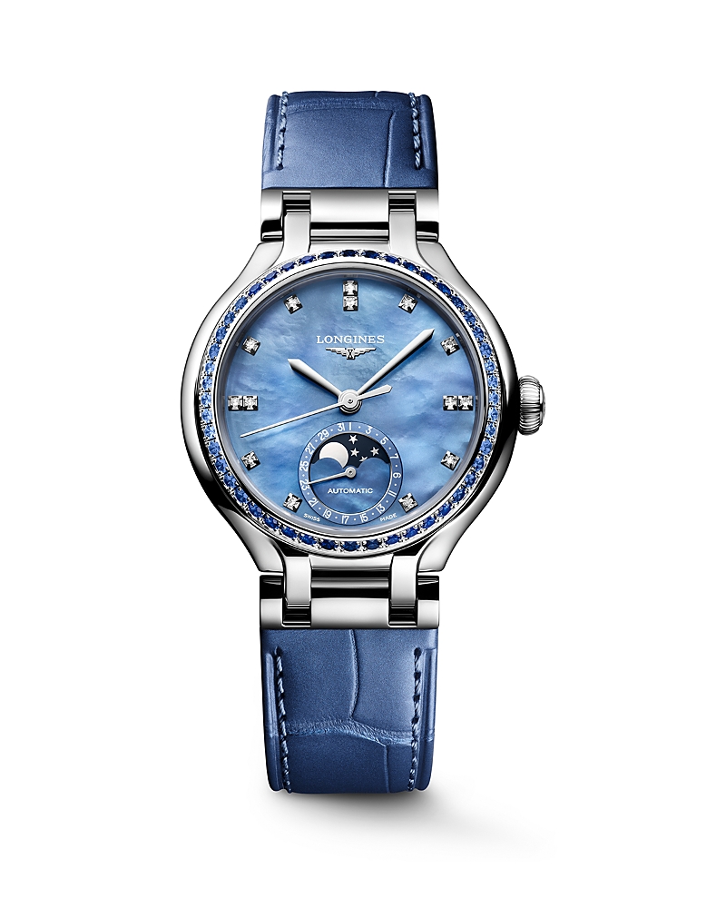 Longines PrimaLuna Moonphase Watch, 34mm · OS