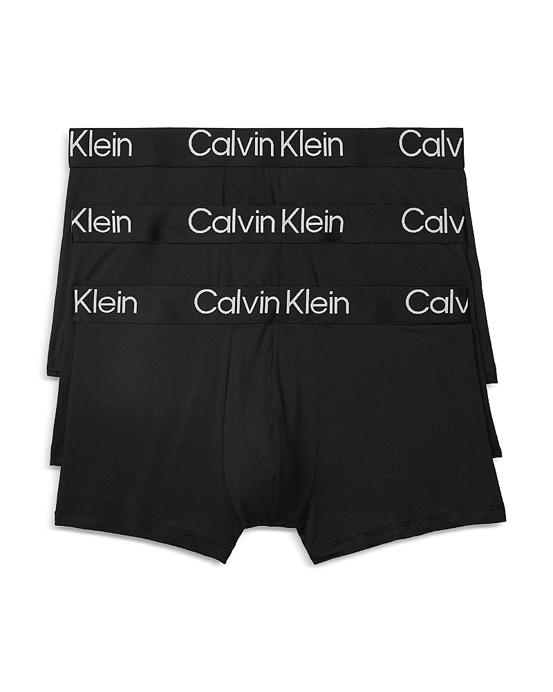 Calvin Klein 3-pack Trunks In Black