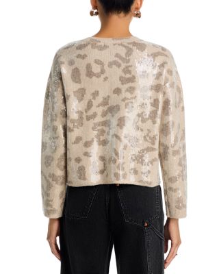 Sequin Leopard Sweater - Exclusive