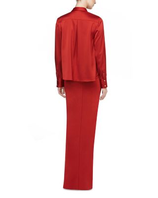 Katrine Jersey Satin Gown