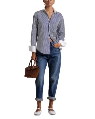 Relaxed Fit Two-Tone Striped Shirt