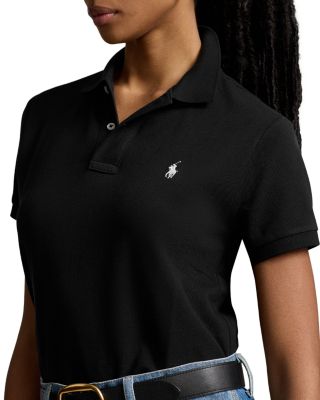 売れ筋商品|||ラルフローレン カットソー トップス レディース Women's Classic-Fit Mesh Polo Shirt Polo Black RALPH LAUREN Polo Womens Classic Fit Mesh Polo Shirt (Small