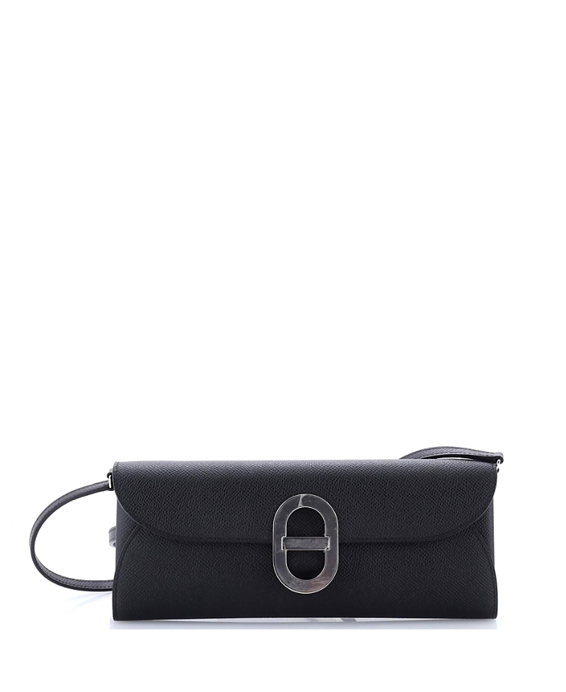 Pre-owned Pre-owned Hermes Hermes Chaine D'ancre To Go Wallet Epsom In Black