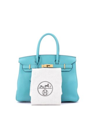 Birkin 30 Handbag Blue Togo with Gold Hardware