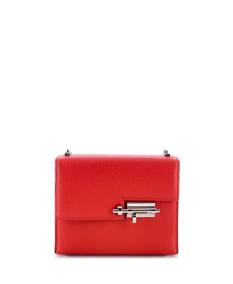 Pre-owned Pre-owned Hermes Hermes Mini Verrou Chaine Bag Chevre Mysore In Red