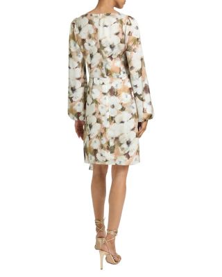 Malia Floral Georgette Long Sleeve Dress