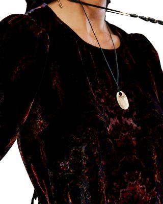 Maye Printed Velvet Tunic Dress