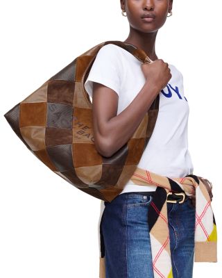 The Suede Patchwork Sack Bag