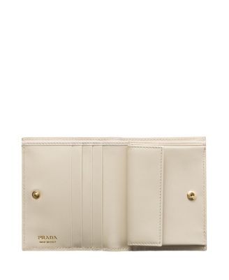Small Floral-Print Saffiano Leather Wallet
