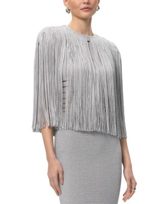 Metallic Fringe Cape