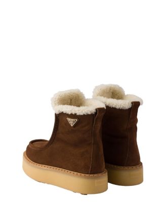 Women's Suede and Shearling Booties