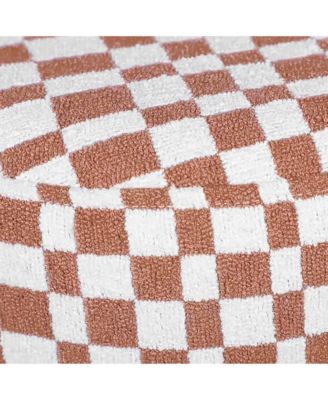 Claire Checkered Boucle Stool