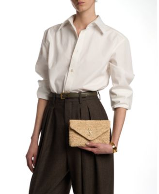 Cassandre Chain Pouch In Raffia