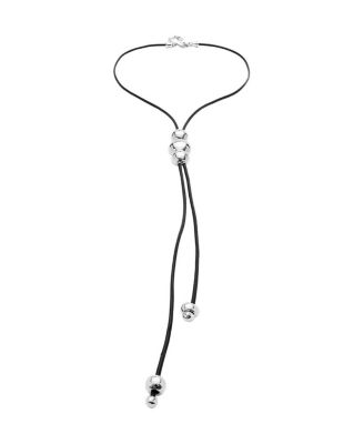  Triple-Bead Leather Necklace