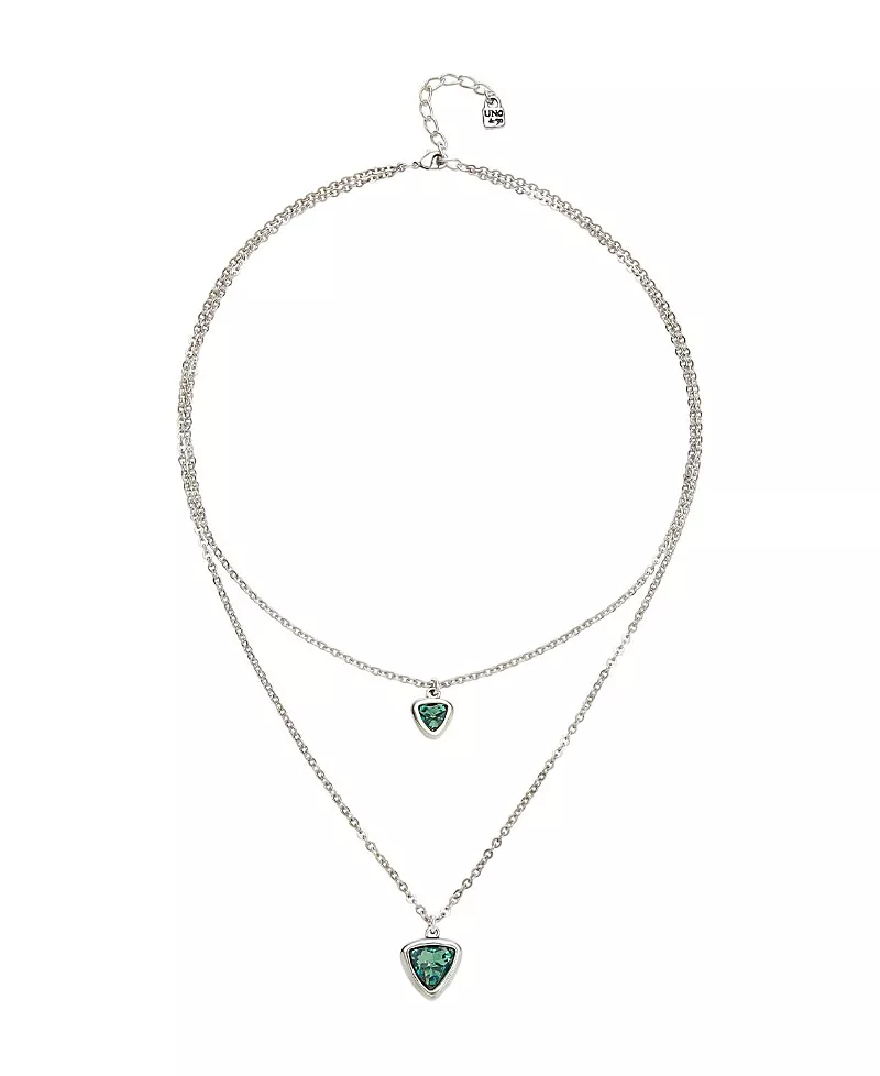 UNOde50 Green Triangle Pendant Necklace