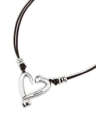  Dual Strap Heart Pendant Necklace