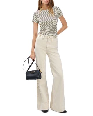 Skylar High Rise Trouser Jeans in Sand Stone