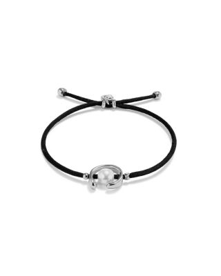Black Cord Pearl Bracelet