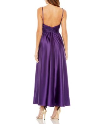 Ruched Top Women's Halter Gown