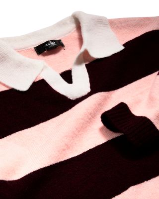 Girls' Striped Rugby Sweater, Big Kid - Exclusive