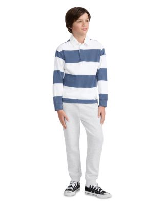  Boys' Long Sleeve Rugby Polo - Little Kid, Big Kid
