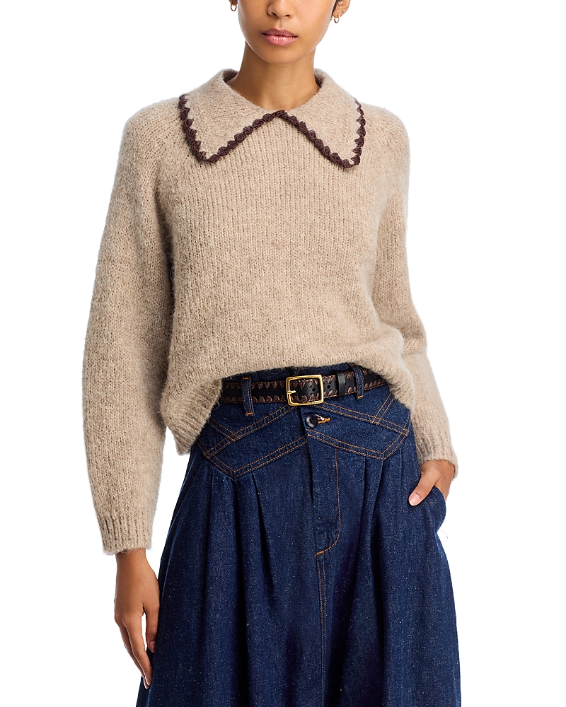 The Great The Crochet Collar Sweater