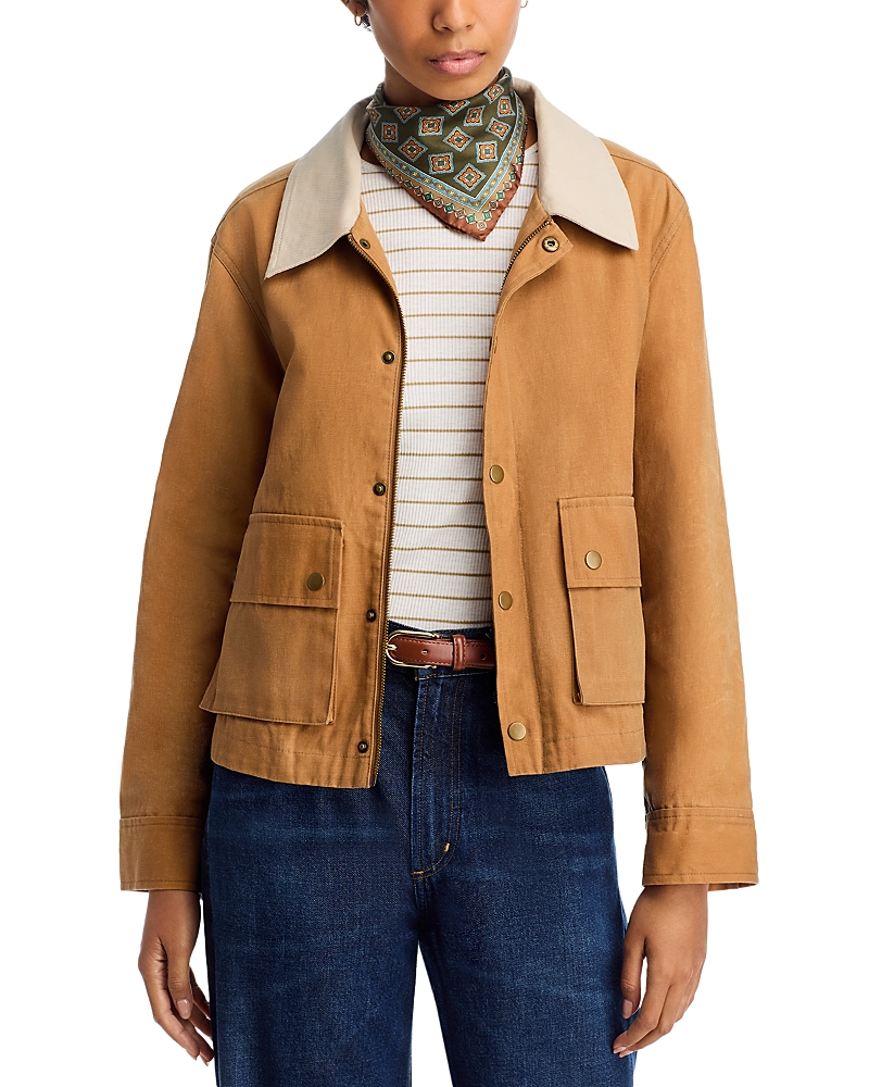 The Great The Waxed Swingy Jacket In Brown