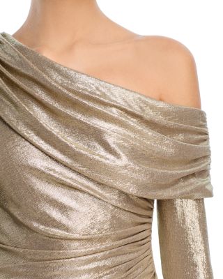 Draped Foiled Gown - Exclusive