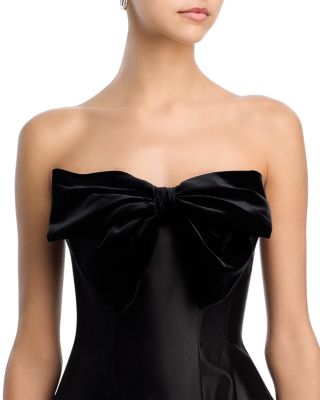 Velvet Bow Mini Dress - Exclusive