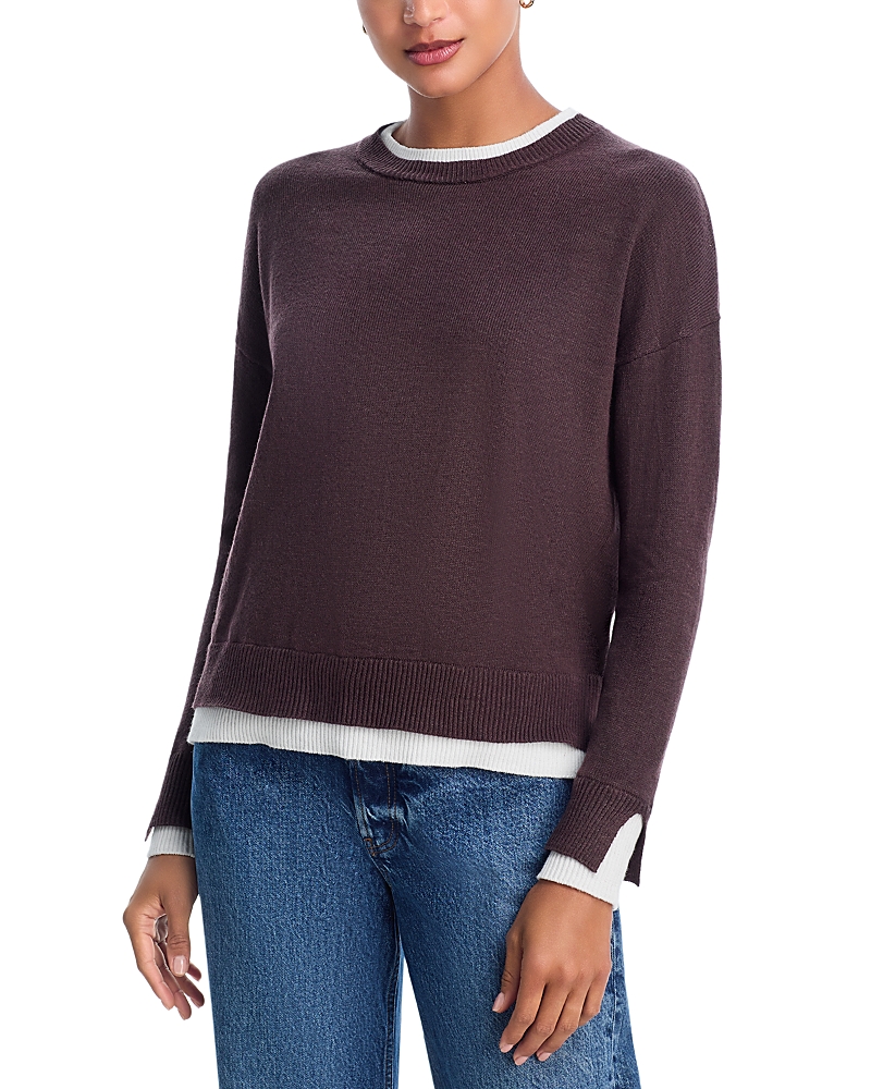 Six Fifty Ashlin Layered Look Sweater In Brown