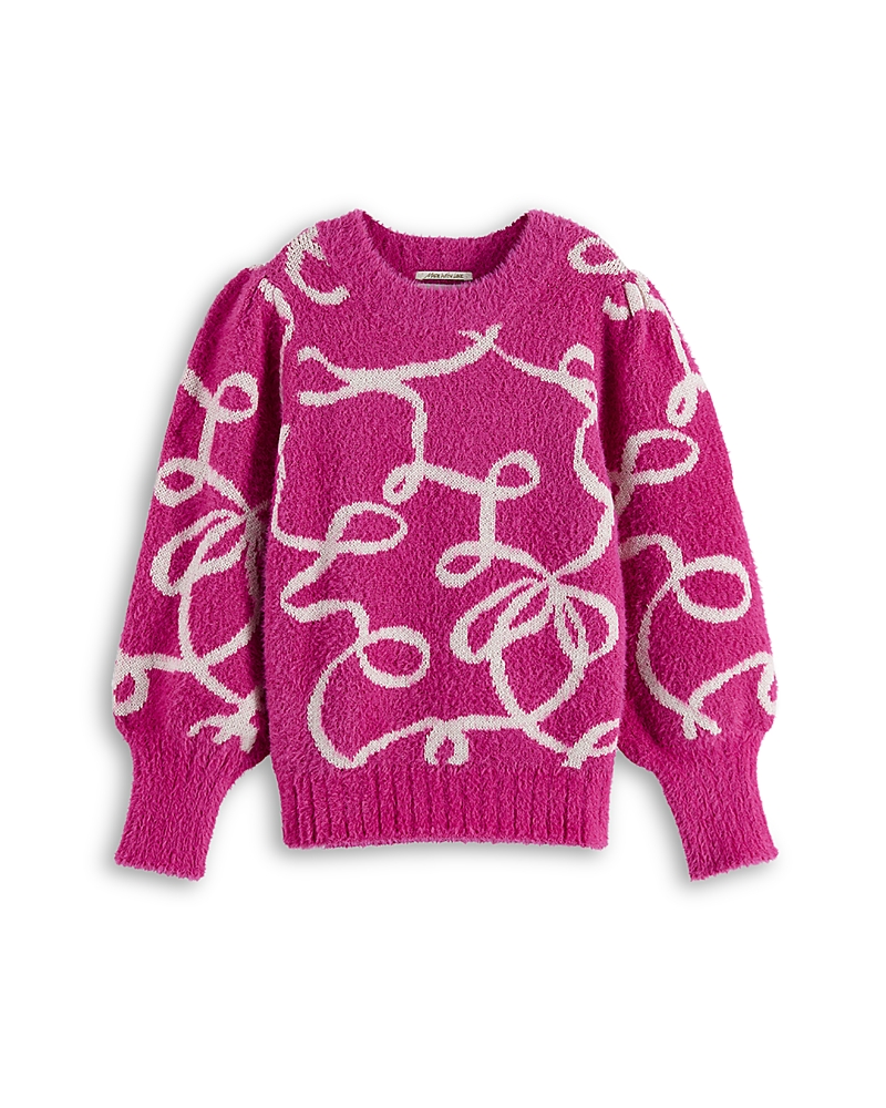 Scotch & Soda Girls' Turtleneck Intarsia Glitter Sweater - Little Kid, Big Kid In Pink