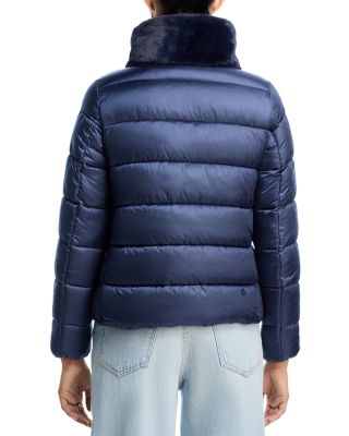 Mei Faux Fur Trim Quilted Jacket