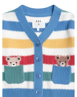 Boys' Peekaboo Hux Striped Knit Cardigan - Baby, Little Kid