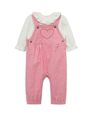 Girls' Ruffled Shirt & Heart Overall Set - Baby